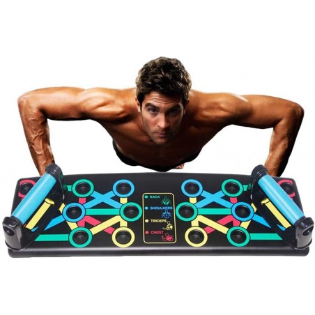 KUANDARMX Fort Push Up Board 14 en 1 Multicolor Training System for Core Workout, Pliable Push-Up Rack Board for Men Women Home
