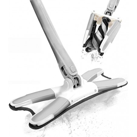 Lavage à la Main X-Type increvables Mop, Microfibre Mop étage avec 360 degrés de Rotation Head, essorez Manuel Maison Nettoyage