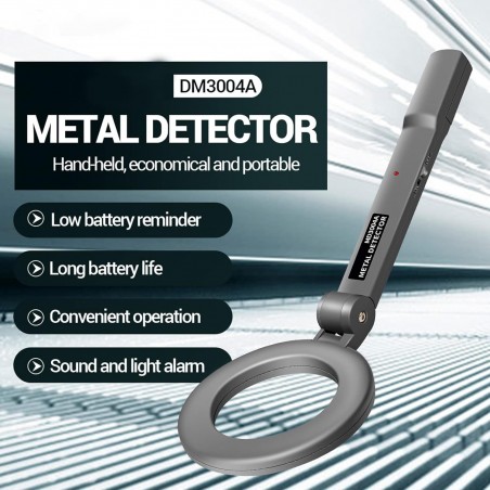 BuyWeek Détecteur de Métaux, DM3004A Detecteur de Metaux Portables Détecteurs de Métaux à Sensibilité Réglable avec Dragonne