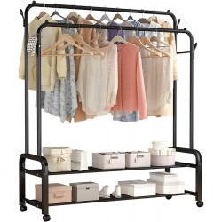 Garment rack on wheels