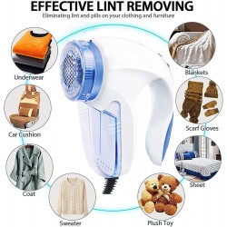 Rasoir électrique professionnel avec prise CA pour enlever les peluches et les bouloches, avec 3 lames remplaçables/98/1526