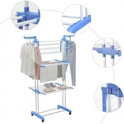Folding clothes drying rack