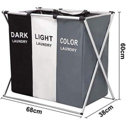 Foldable Triple Laundry Basket