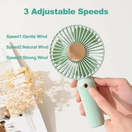 Tech-PI Portable Mini Fan USB Rechargeable Fan