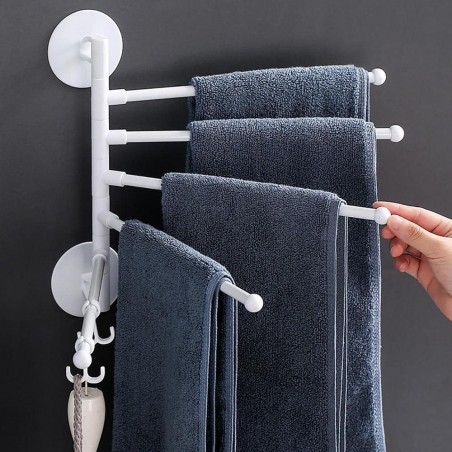wall-mounted towel rack