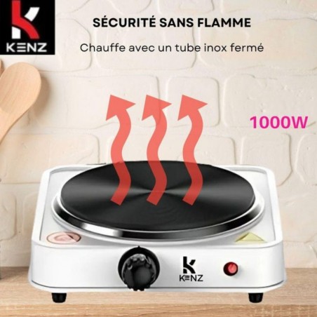 Plaque de Cuisson Électrique Kenz - 1000W