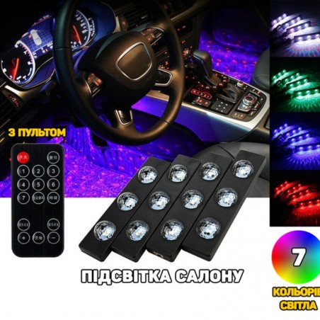 طقم إضاءة داخلية LED للسيارة