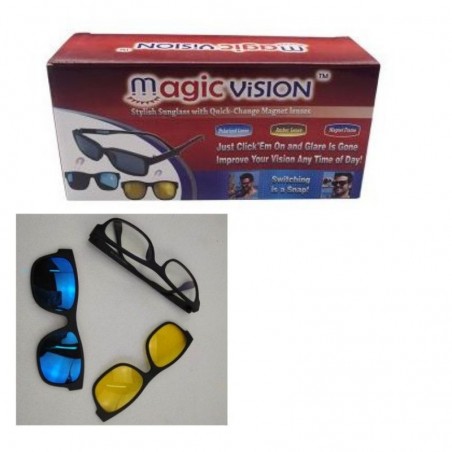 Lunettes de soleil stylées Magic Vision avec verres à changement rapide par aimant