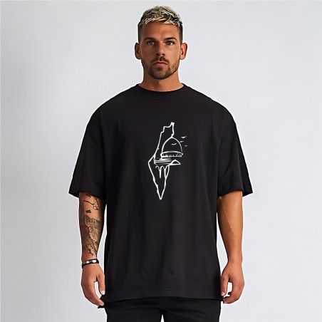 Palestine Map Unique and Ultra Comfortable Urban Cotton T-shirt - M